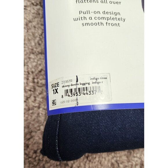 Assets by Spanx Women's Denim Skinny Leggings in Indigo 1X - Picture 7 of 7